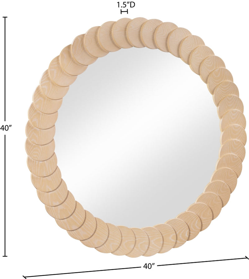 Revolve Oak Veneer Mirror in Natural - 66035Natural-M