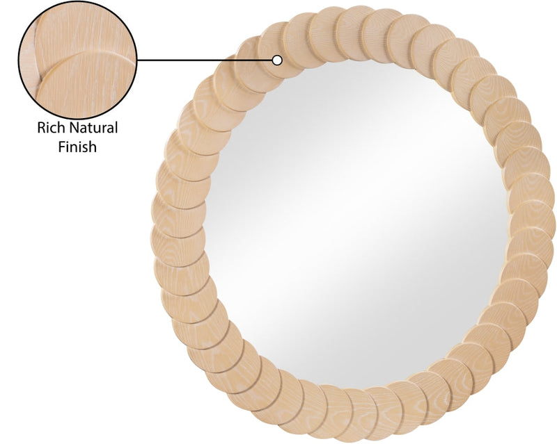 Revolve Oak Veneer Mirror in Natural - 66035Natural-M