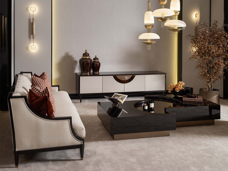 Revora 4-pieces (1 Four Seater Lux Sofa & 1 Four Seater Sofa & 2 Chair) Livingroom in Cream - Brick - 200-GAB-REV-4W411