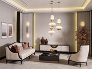 Revora 4-pieces (1 Four Seater Lux Sofa & 1 Four Seater Sofa & 2 Chair) Livingroom in Cream - Brick - 200-GAB-REV-4W411