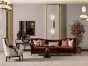 Revora 4-pieces (1 Four Seater Lux Sofa & 1 Four Seater Sofa & 2 Chair) Livingroom in Cream - Brick - 200-GAB-REV-4W411