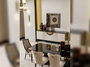 Revora Diningroom (Consol With Mirror & Dining Table & 2 Lux Dining Chair & 2 Dining Chair) - 200-GAB-REV-DT-6-SET