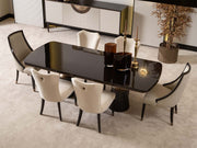Revora Diningroom (Consol With Mirror & Dining Table & 2 Lux Dining Chair & 2 Dining Chair) - 200-GAB-REV-DT-6-SET