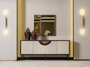 Revora Diningroom (Consol With Mirror & Dining Table & 2 Lux Dining Chair & 2 Dining Chair) - 200-GAB-REV-DT-6-SET