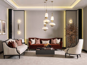 Revora Stationary Four Seater Lux Sofa in Cream - 200-GAB-REV-4W