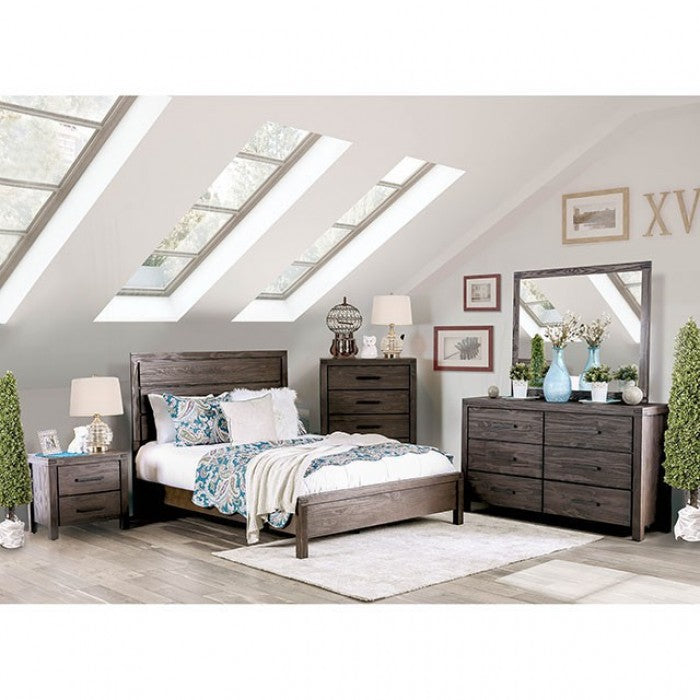 Rexburg Wire-Brushed Rustic Brown Mirror - CM7382M