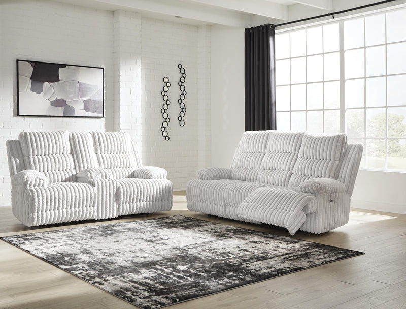 Rhines Falls Alloy Power Reclining Sofa and Loveseat - PC42804U1