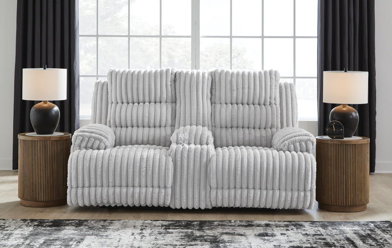 Rhines Falls Alloy Power Reclining Sofa and Loveseat - PC42804U1