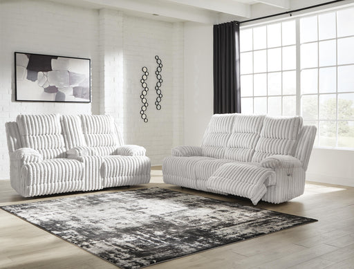 Rhines Falls Alloy Power Reclining Sofa and Loveseat - PC42804U1