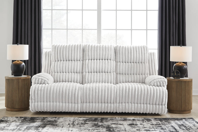 Rhines Falls Alloy Power Reclining Sofa with Drop Down Table - PC4280499