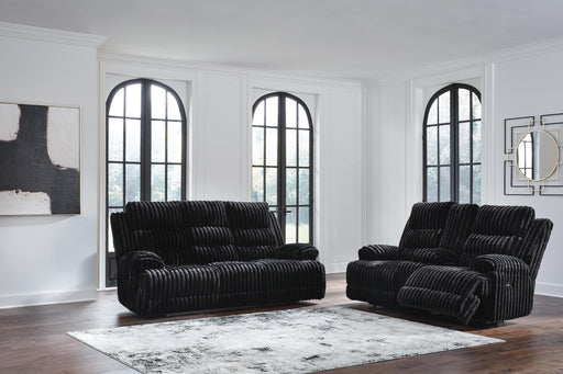 Rhines Falls Onyx Power Reclining Sofa and Loveseat - PC42805U1