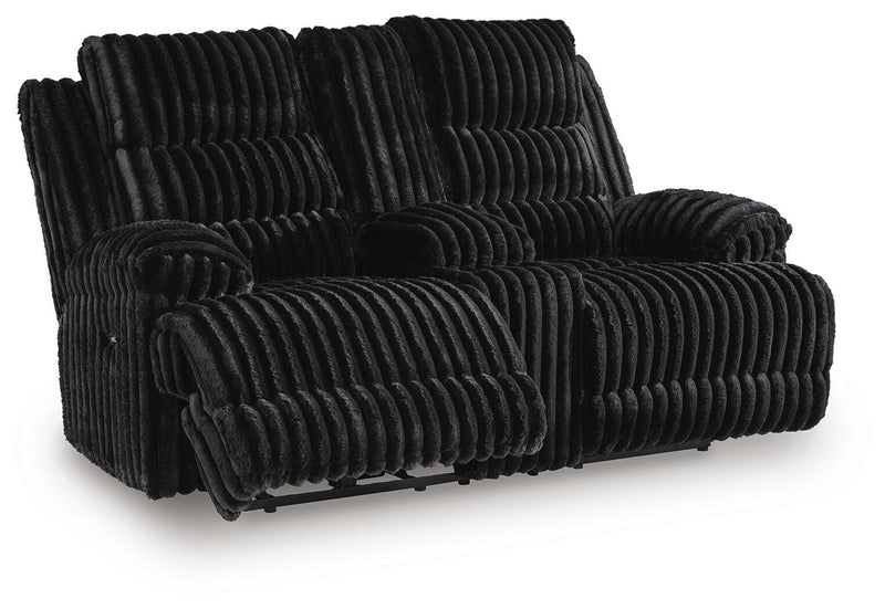 Rhines Falls Onyx Power Reclining Sofa and Loveseat - PC42805U1