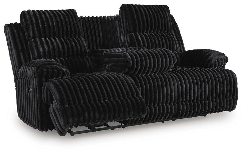 Rhines Falls Onyx Power Reclining Sofa and Loveseat - PC42805U1