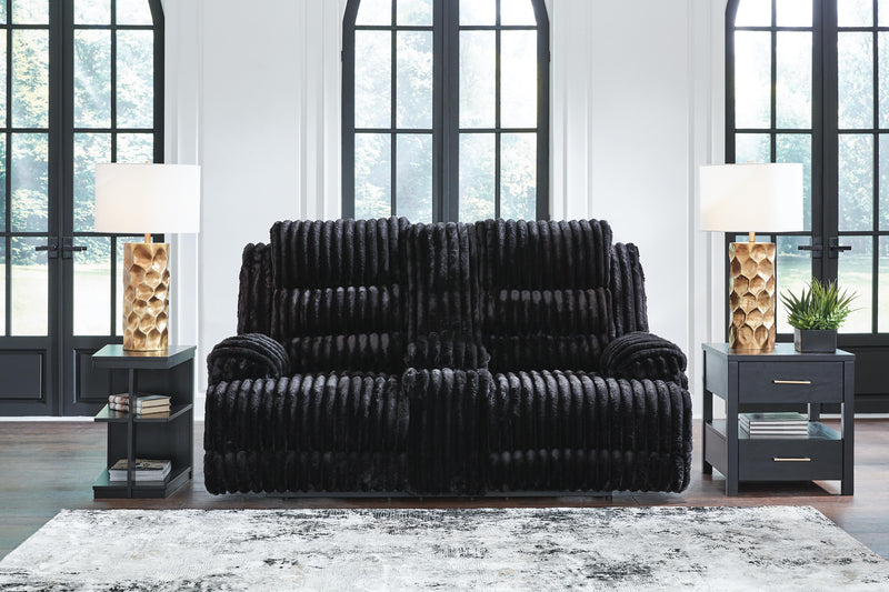 Rhines Falls Onyx Power Reclining Sofa and Loveseat - PC42805U1