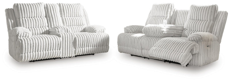 Rhines Falls Sofa and Loveseat in Alloy - PKG024691