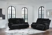 Rhines Falls Sofa and Loveseat in Onyx - PKG024692