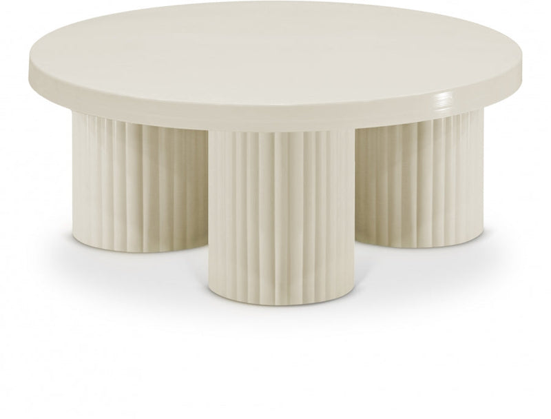 Rhodes Iron Coffee Table in Cream - 279Cream-CT