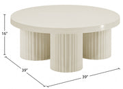 Rhodes Iron Coffee Table in Cream - 279Cream-CT