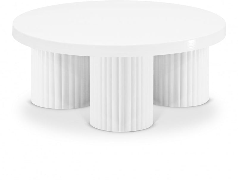 Rhodes Iron Coffee Table in White - 279White-CT