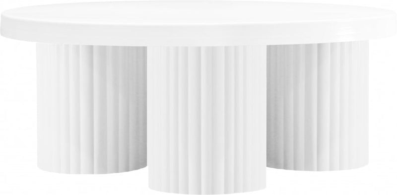 Rhodes Iron Coffee Table in White - 279White-CT