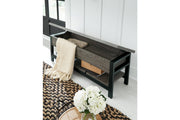 Rhyson Brown Storage Bench - Gate FurnitureAccent Bench