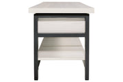 Rhyson White Storage Bench - Gate FurnitureAccent Bench