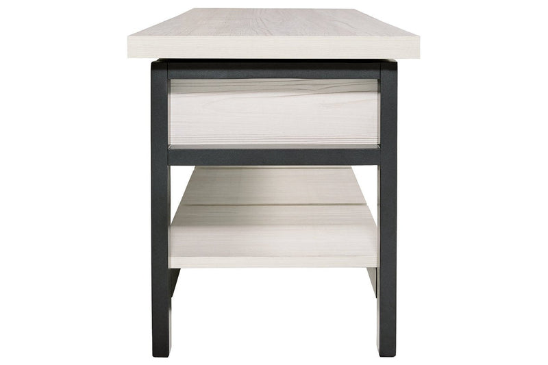 Rhyson White Storage Bench - Gate FurnitureAccent Bench