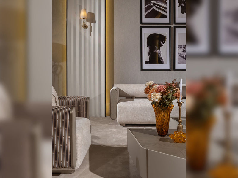 Ricamo 4-pieces (2 Four Seater Sofa & 2 Chair) Livingroom in Cream - 200-GAB-RIC-4411