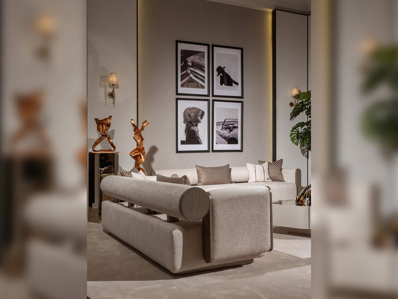 Ricamo 4-pieces (2 Four Seater Sofa & 2 Chair) Livingroom in Cream - 200-GAB-RIC-4411