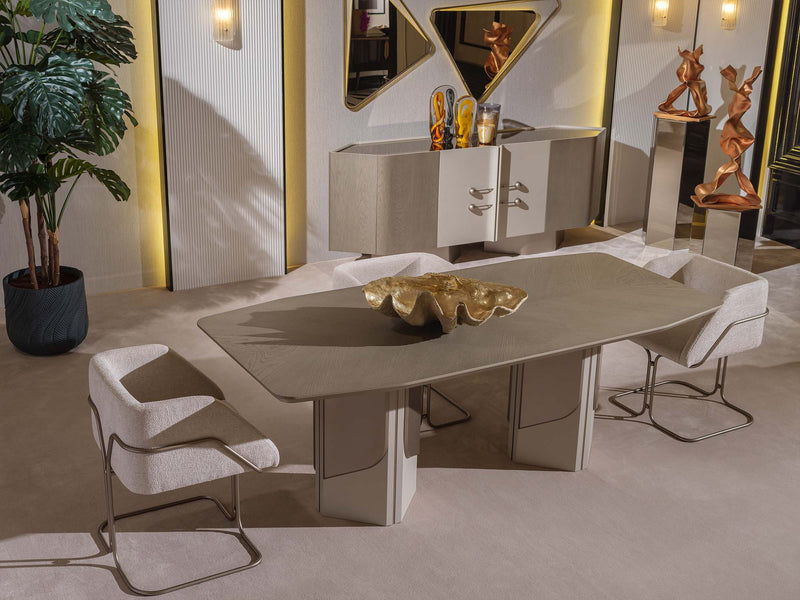 Ricamo Diningroom (Consol With Mirror & Dining Table & 6 Dining Chair) - 200-GAB-RIC-DT-6-SET