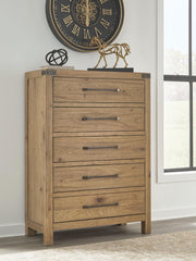 Ridgester Light Brown Chest of Drawers - B858-46