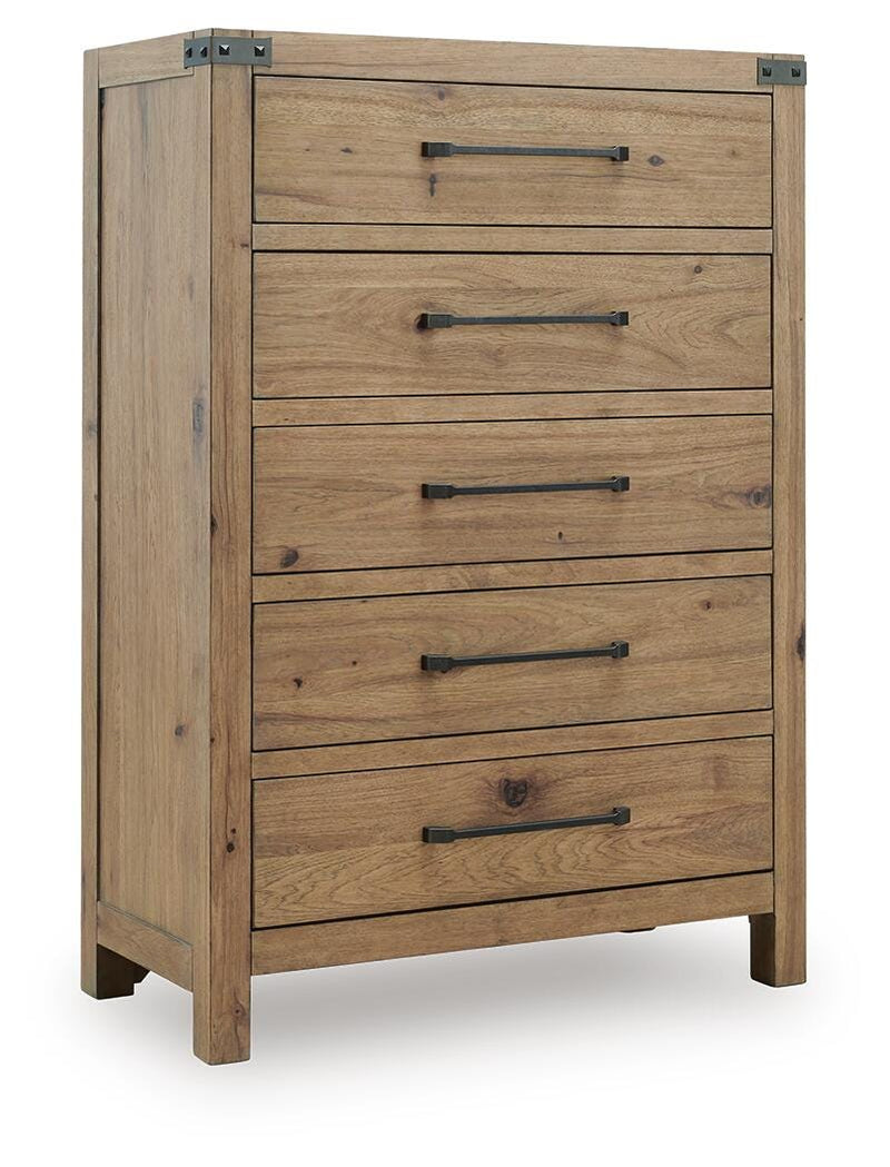 Ridgester Light Brown Chest of Drawers - B858-46