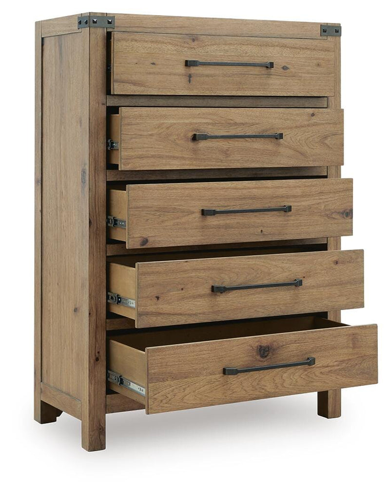 Ridgester Light Brown Chest of Drawers - B858-46