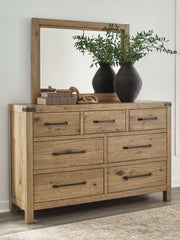 Ridgester Light Brown Dresser and Mirror - B858B1