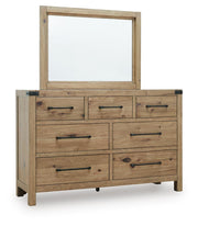 Ridgester Light Brown Dresser and Mirror - B858B1