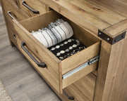 Ridgester Light Brown Dresser and Mirror - B858B1