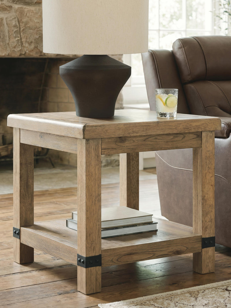 Ridgester Light Brown End Table - T858-3