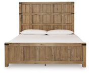 Ridgester Light Brown King Panel Bed - B858B6