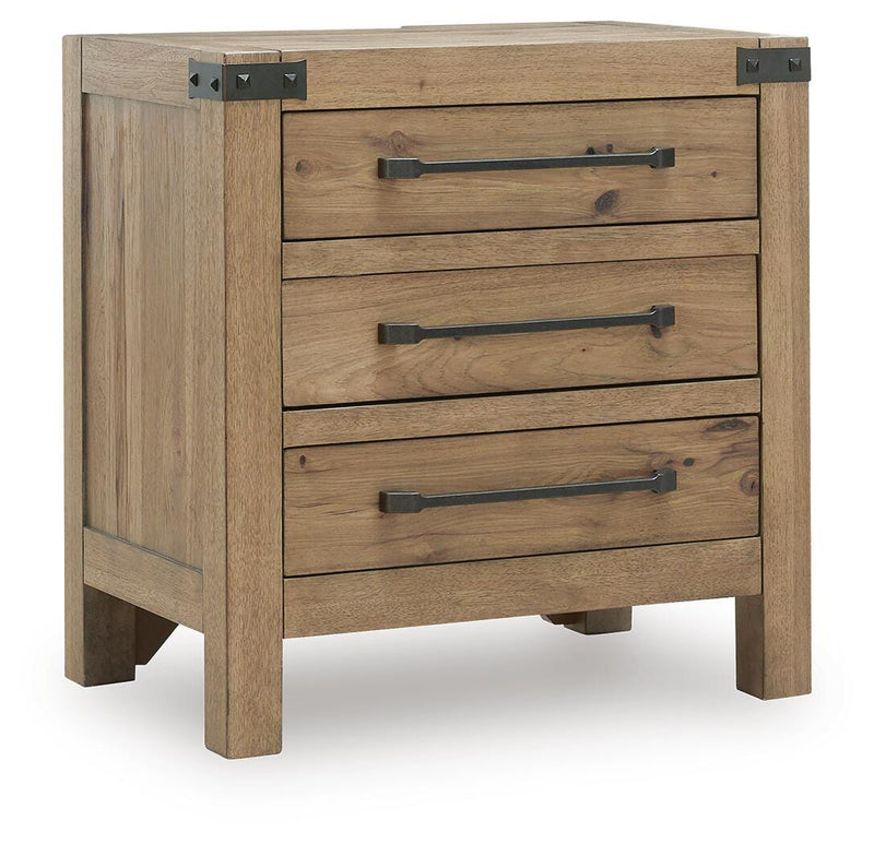 Ridgester Light Brown Nightstand - B858-93