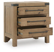 Ridgester Light Brown Nightstand - B858-93
