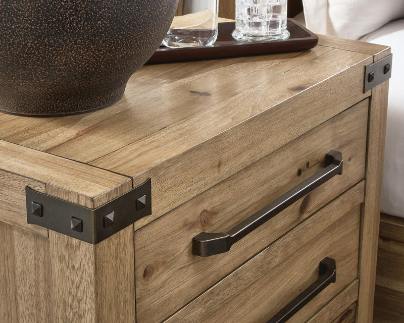 Ridgester Light Brown Nightstand - B858-93
