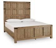 Ridgester Light Brown Queen Panel Bed - B858B2