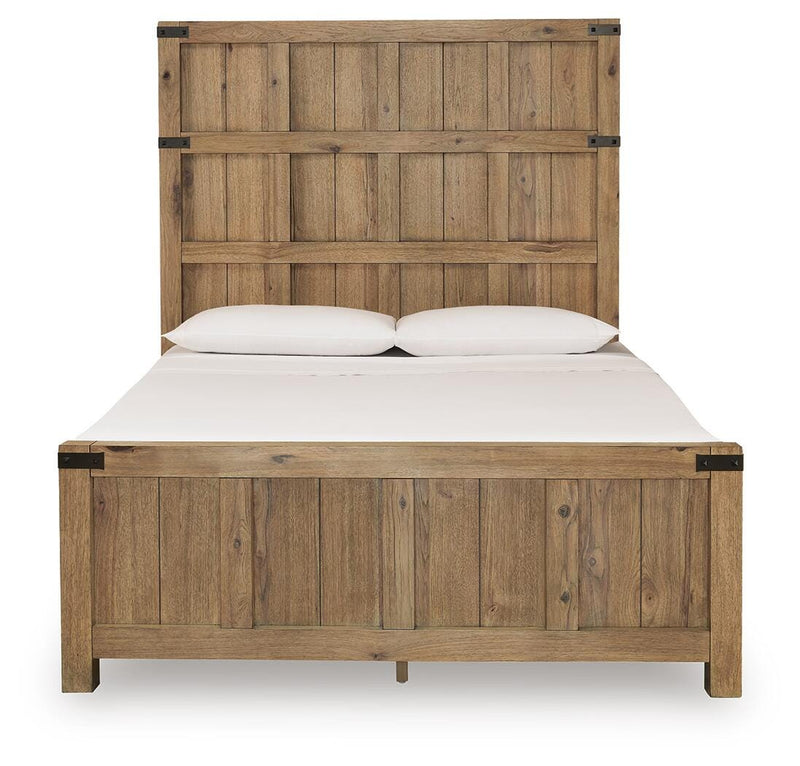 Ridgester Queen Panel Bed, Dresser and Mirror - B858B3