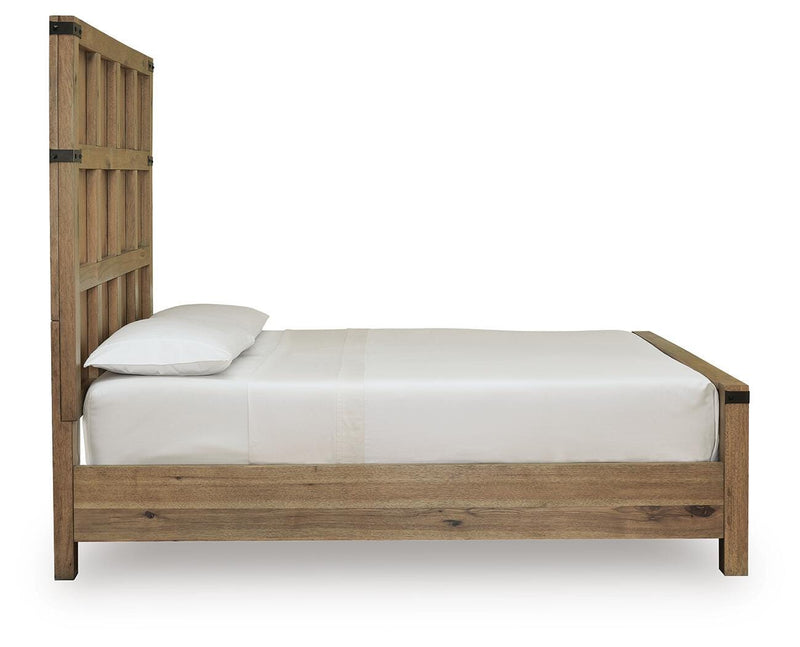 Ridgester Queen Panel Bed, Dresser and Mirror - B858B3