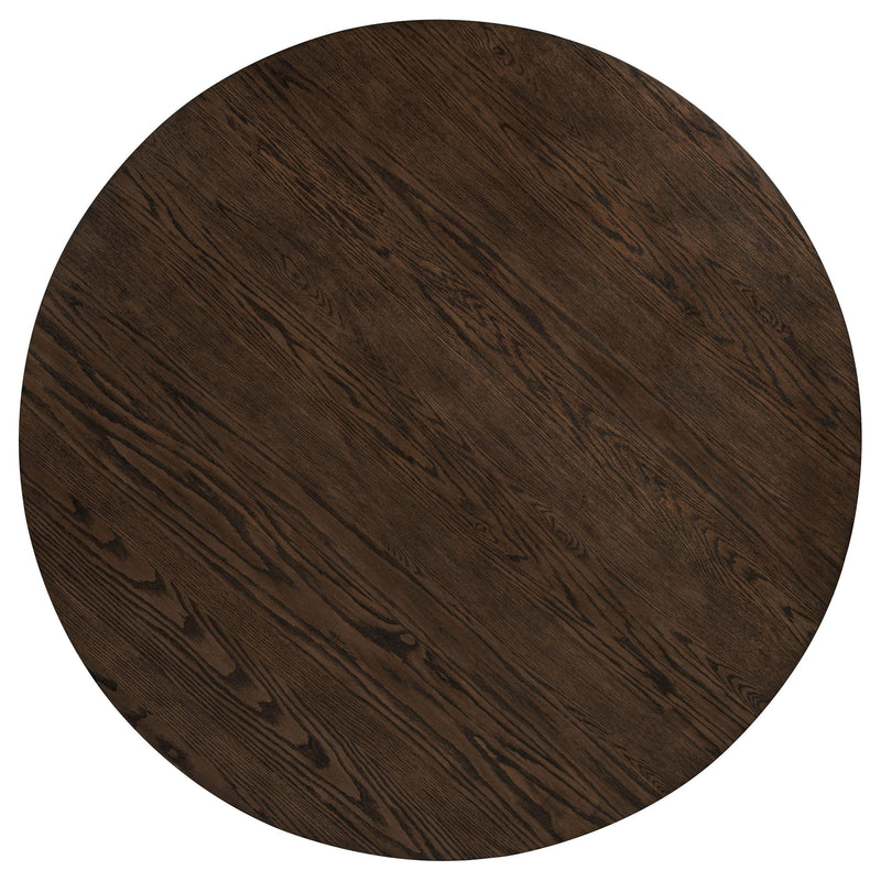 Ridgewell 5-piece Round Pedestal Dining Set Dark Oak - 104600-S5