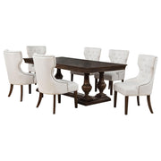 Ridgewell 7-piece Rectangular Trestle Dining Set Dark Oak - 104601-S7