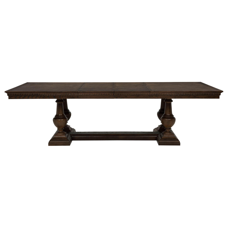 Ridgewell 7-piece Rectangular Trestle Dining Set Dark Oak - 104601-S7