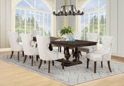 Ridgewell 9-piece Rectangular Trestle Dining Set Dark Oak - 104601-S9