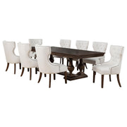 Ridgewell 9-piece Rectangular Trestle Dining Set Dark Oak - 104601-S9