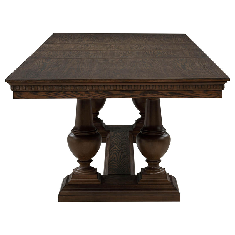 Ridgewell 9-piece Rectangular Trestle Dining Set Dark Oak - 104601-S9